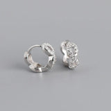 925 Silver Infinity Love Zirconia Hoop Earring