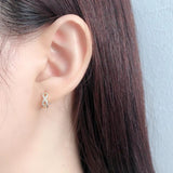 925 Silver Infinity Love Zirconia Hoop Earring