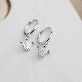 925 Silver Circle Rings Crown Pendant Earrings