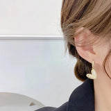 Delicate Heart Earring for Femme Zircon Drop Earrings Fine Jewelry