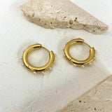 Vintage Stainless Steel Hoop Earrings Geometric Circle Jewelry