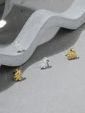 Starfish Screw Ball Buckle 925 Silver Stud Earrings For Women Gift