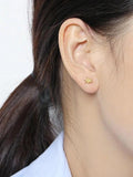 Starfish Screw Ball Buckle 925 Silver Stud Earrings For Women Gift