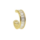 925 Silver Round Ear Cuff Earrings with CZ Rhinestone for Sexy Girl