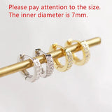 925 Silver Double Row Zircon Ear Ring Wild Female Jewelry