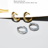 925 Silver Double Row Zircon Ear Ring Wild Female Jewelry