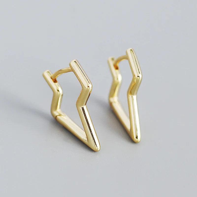925 Silver Earring Lightning Zircon Drop 3-layer Ear Ring Woman Girl Jewel