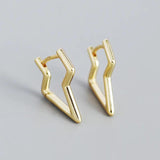 925 Silver Earring Lightning Zircon Drop 3-layer Ear Ring Woman Girl Jewel