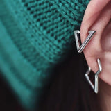 925 Silver Earring Lightning Zircon Drop 3-layer Ear Ring Woman Girl Jewel