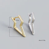 925 Silver Earring Lightning Zircon Drop 3-layer Ear Ring Woman Girl Jewel