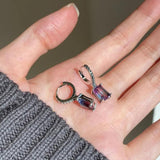 925 Silver Earring Lightning Zircon Drop 3-layer Ear Ring Woman Girl Jewel