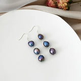 Baroque Pearl Silver Long Earrings For Women Party Gift