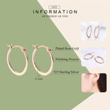 925 Sterling Silver Circle Big Hoop Earrings for Women SCE478