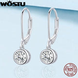 Zircon Drop Earrings 925 Silver Wedding Jewelry
