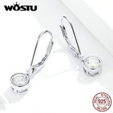Zircon Drop Earrings 925 Silver Wedding Jewelry