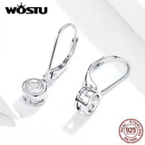 Zircon Drop Earrings 925 Silver Wedding Jewelry