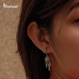 Boho Dream Catcher Feather Earrings 925 Silver Party Jewelry