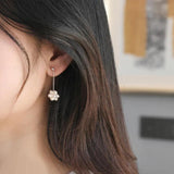 925 Silver Drop Earrings Freshwater Pearl Jewelry Ball Design