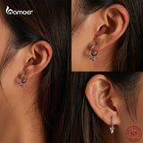 Colorful Rattle Earrings 925 Silver Zircon Jewelry Gift