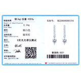 925 Silver CZ Water Drop Hoop Earrings Wedding Jewelry