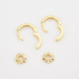 925 Sterling Silver 8.5mm Circle Drop Earring Star Circle Charm Women Jewelry