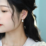 Freshwater Pearl Earrings 925 Silver Jewelry for Women Gift