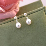 Freshwater Pearl Earrings 925 Silver Jewelry for Women Gift