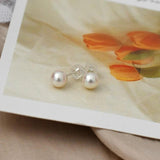 Freshwater Pearl Jewelry 925 Sterling Silver Small Earrings Women