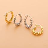 925 Silver CZ U Shape Hoop Earrings Wedding Party Jewelry