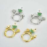 925 Silver Green Mushroom Drop Earring Bohemia Punk Party Jewelry