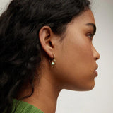 925 Silver Green Mushroom Drop Earring Bohemia Punk Party Jewelry