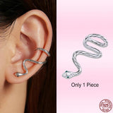 Classic Snake Ear Studs 925 Sterling Silver Vintage Earrings