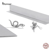 Classic Snake Ear Studs 925 Sterling Silver Vintage Earrings
