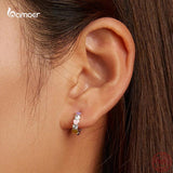 Colorful Paws Earrings 925 Sterling Silver Wedding Jewelry
