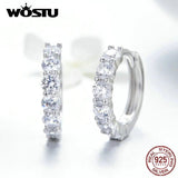 Circle Earrings 925 Sterling Silver Wedding Style Jewelry FIE524