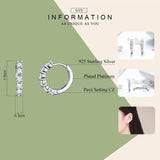 Circle Earrings 925 Sterling Silver Wedding Style Jewelry FIE524