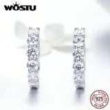 Circle Earrings 925 Sterling Silver Wedding Style Jewelry FIE524