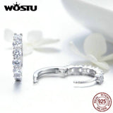 Circle Earrings 925 Sterling Silver Wedding Style Jewelry FIE524