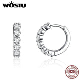 Circle Earrings 925 Sterling Silver Wedding Style Jewelry FIE524