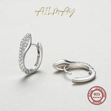 Snake Ear Buckles 925 Silver CZ Animal Earrings Women Party Jewelry
