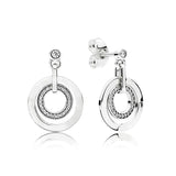 925 Silver Logo Earrings Ladies Girls Wedding Ball Jewelry