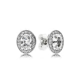 925 Silver Logo Earrings Ladies Girls Wedding Ball Jewelry