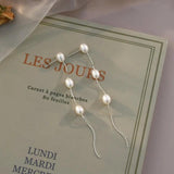 Freshwater Pearl 925 Silver Tassel Earrings Women's Jewelry Gift