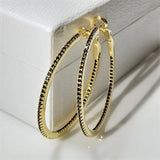 SOMILIA Rose Plate Hoop Earrings 925 Sterling Silver Classic Women's Earring