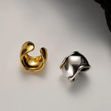 Retro S925 Silver Concave-Convex Ear Cuff No Pierced Cartilage Jewelry