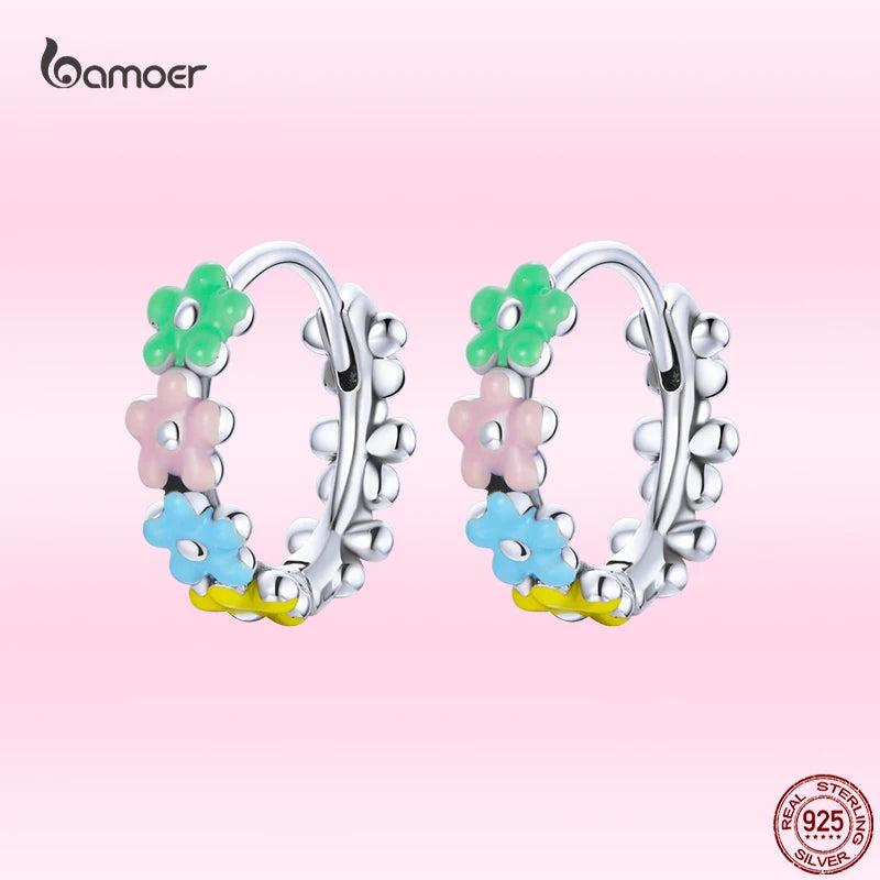 Sweet Flowers Earrings for Girl 925 Sterling Silver Jewelry Gift