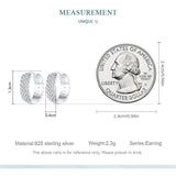 925 Silver Twisted Ear Buckles Vintage Hoop Earrings Wedding Jewelry
