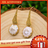925 Silver Ear Pin Baroque Pearl Earrings Women Birthday Jewellery