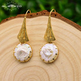 925 Silver Ear Pin Baroque Pearl Earrings Women Birthday Jewellery