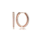 925 Silver Asymmetrical Heart Hoop Earrings